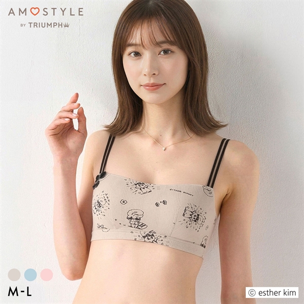 アモスタイル AMST1557 エスターバニー×アモスタイル コラボ ナイトブラ ノンワイヤー ML レディース 下着 AMOSTYLE