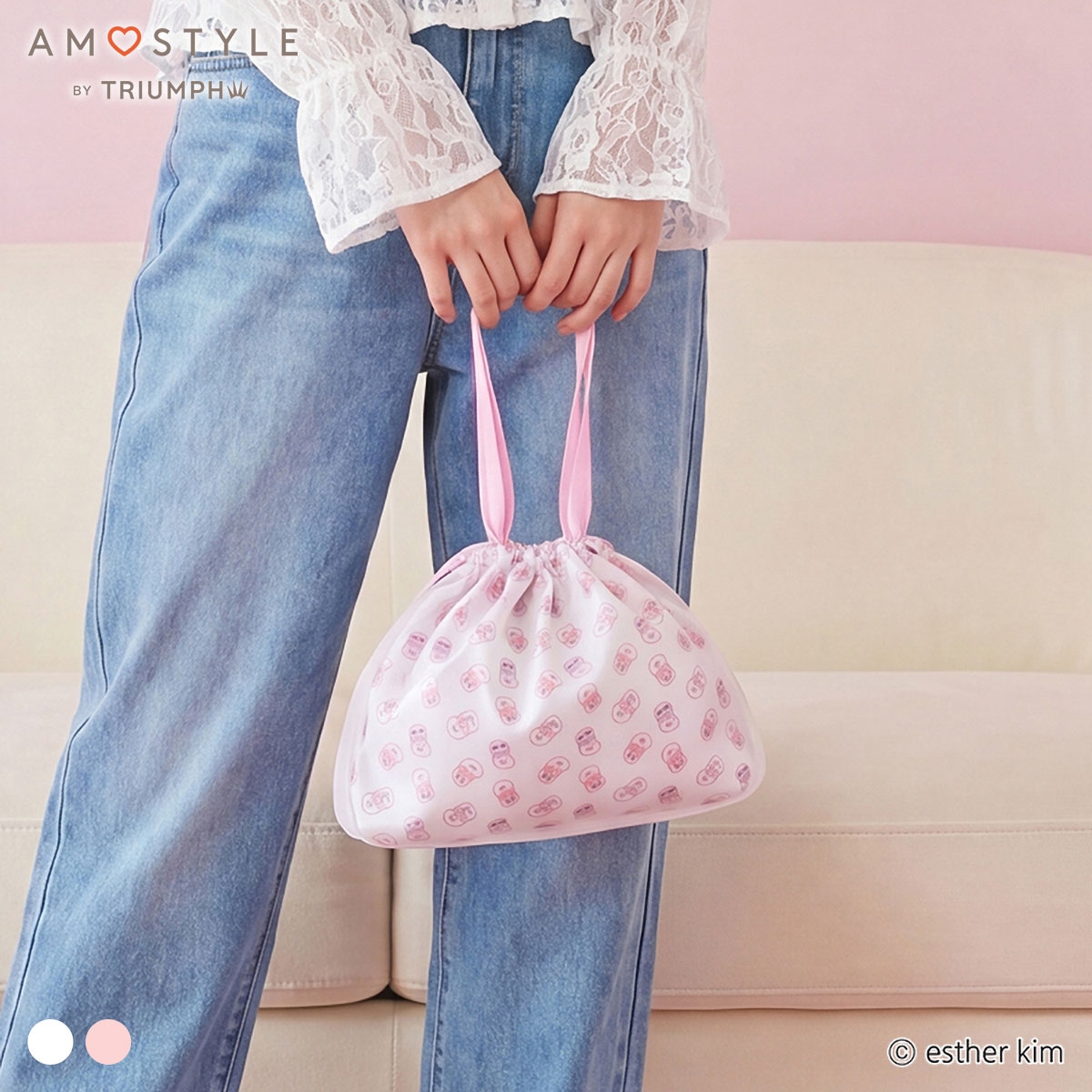 アモスタイル AMST1557 エスターバニー×アモスタイル コラボ ポーチ レディース AMOSTYLE