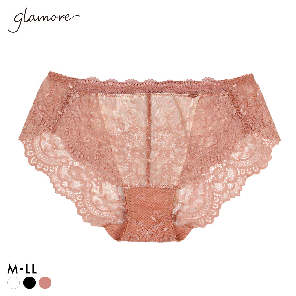 グラモア glamore 自胸を育てるブラ パフュームブラ FT0120A 総レースショーツ ペアショーツ 食い込みにくい 段差レス FT0119(TER-テラコッタ-M)