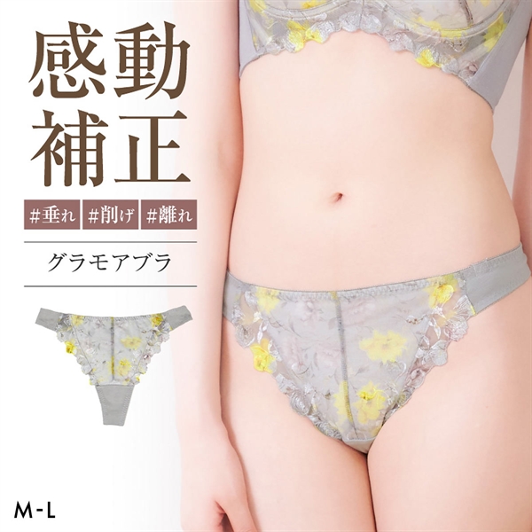 グラモア glamore グラモアブラ FT0087 Tバック タンガショーツ ペアショーツ 響きにくい レース 綿混 通気性 吸湿性 FT0174