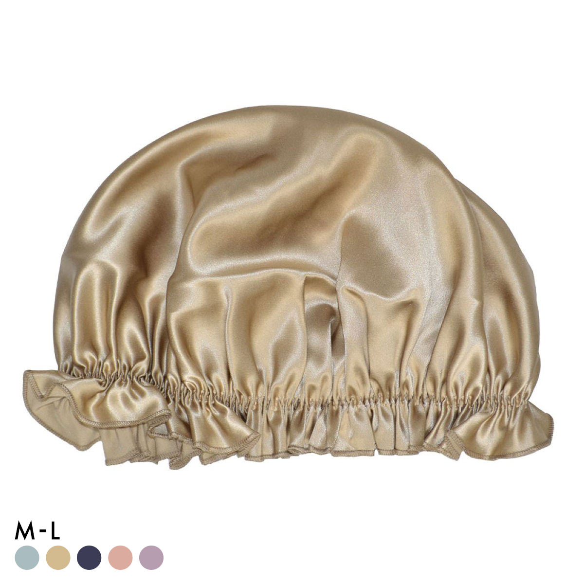 シルク ナイトキャップ FT0377 ロングヘア セミロング ショート 摩擦 寝癖 抜け毛防止 保湿 美髪 e-gate shopオリジナル グラモア(GL-ゴールド-M)