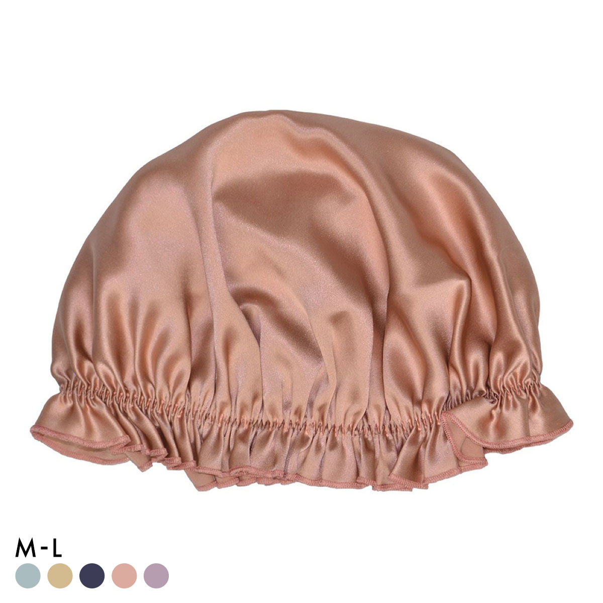 シルク ナイトキャップ FT0377 ロングヘア セミロング ショート 摩擦 寝癖 抜け毛防止 保湿 美髪 e-gate shopオリジナル グラモア(PI-ピンク-M)