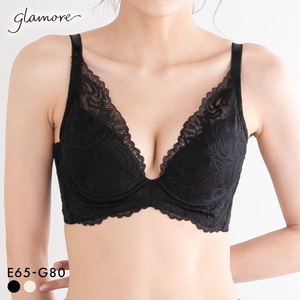 グラモア glamore FT0421 フェザーライクブラ 育乳ブラ 優しく包み込む ふんわり谷間 丸みシルエット 脇高 産後 大きいサイズ EFGH