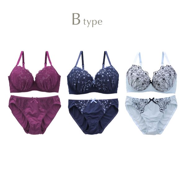 ブラジャー ショーツ セット 3点 中身が見える福袋 GHI 大きいサイズ グラマーサイズ ブラセット 下着 レディース