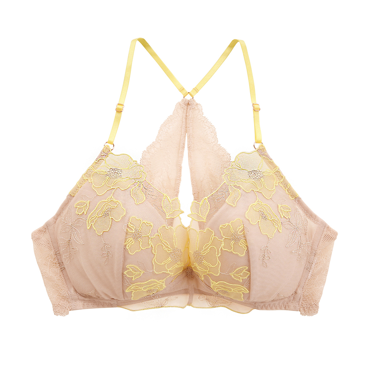 Coquelicot コクリコ ブラジャー ノンワイヤー ブラレット ML 単品 LA VIE A DEUX ラヴィアドゥ 22499(PB-ピンクベージュ-M)