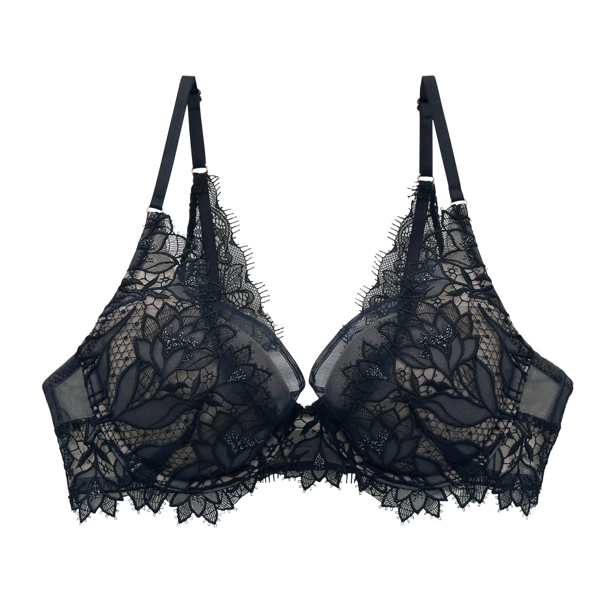 Narcisse ナルシス ブラジャー BCDE 単品 LA VIE A DEUX ラヴィアドゥ DOMESTIC UNDER D2257(BK-ブラック-B70)