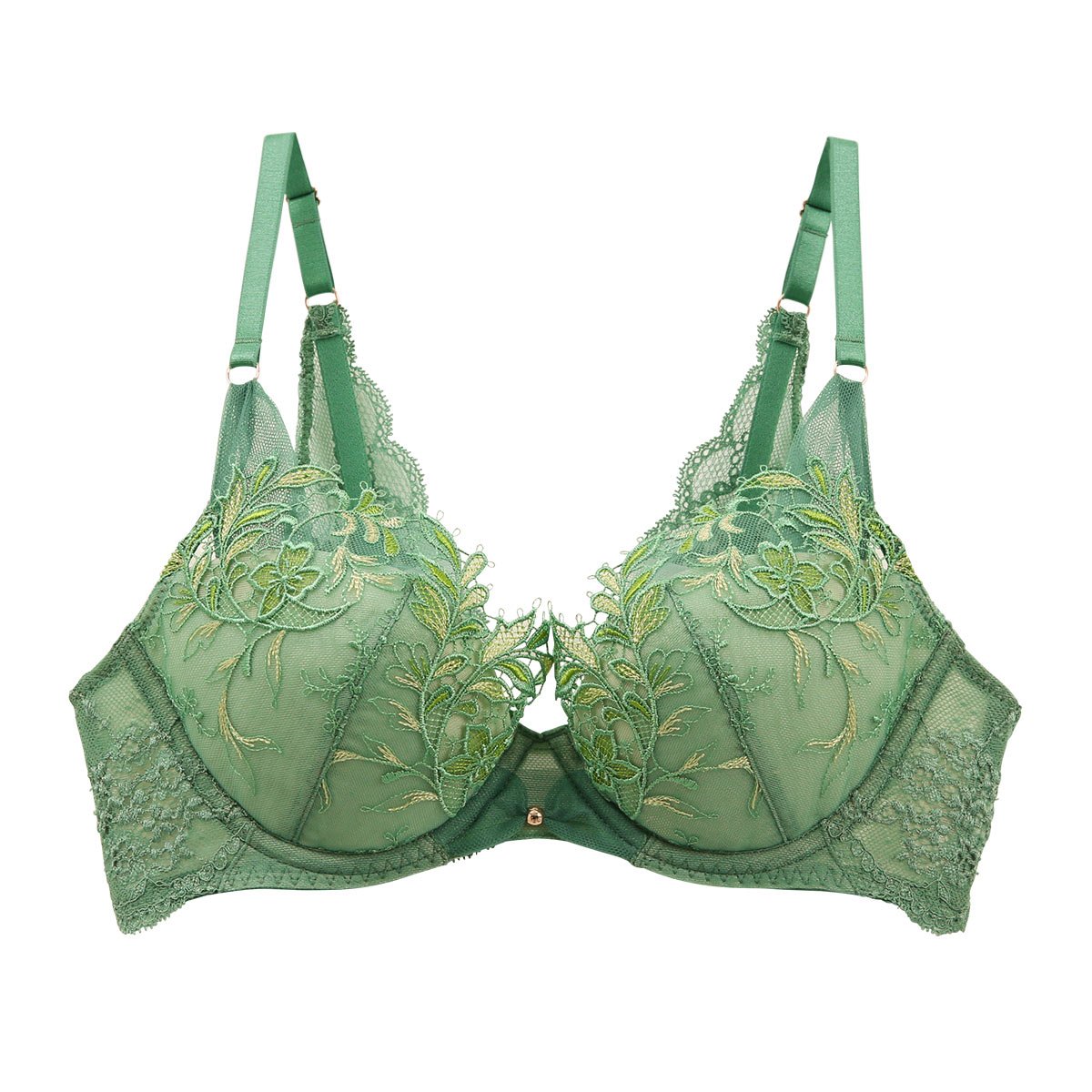 Champetre bouquet シャンペトルブーケ ブラジャー BCDE 単品 LA VIE A DEUX ラヴィアドゥ DOMESTIC UNDER D2258(GR-グリーン-B70)