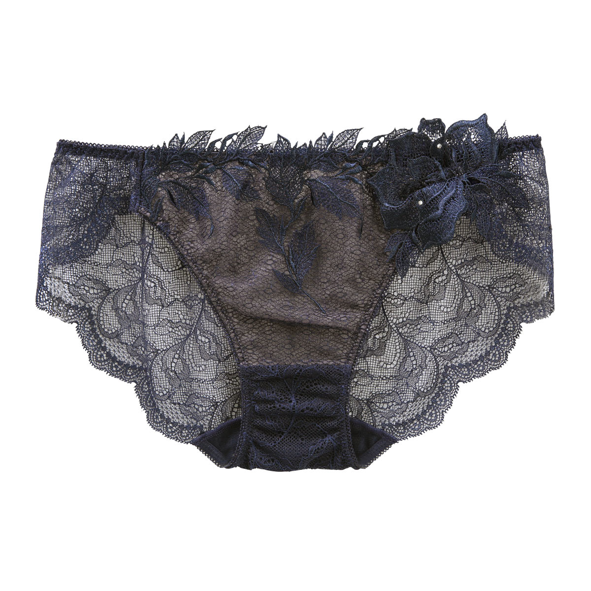 Mia rosa ミア ローザ ショーツ スタンダード バックレース ML 単品 LA VIE A DEUX ラヴィアドゥ  DOMESTIC UNDER(DNV-濃ネイビー-M)