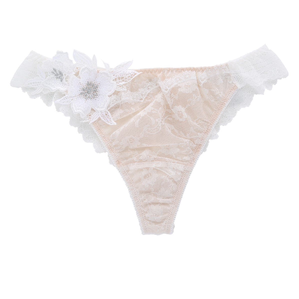 Motif fleur モティフ フルール ショーツ Tバック バックレース M 単品 LA VIE A DEUX ラヴィアドゥ  DOMESTIC UNDER(OW-オフホワイト-M)