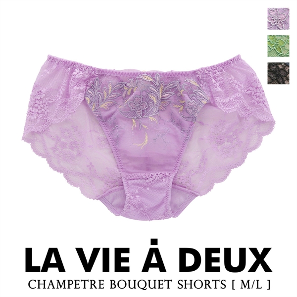 Champetre bouquet シャンペトルブーケ ショーツ スタンダード バックレース ML 単品 LA VIE A DEUX ラヴィアドゥ DOMESTIC UNDER