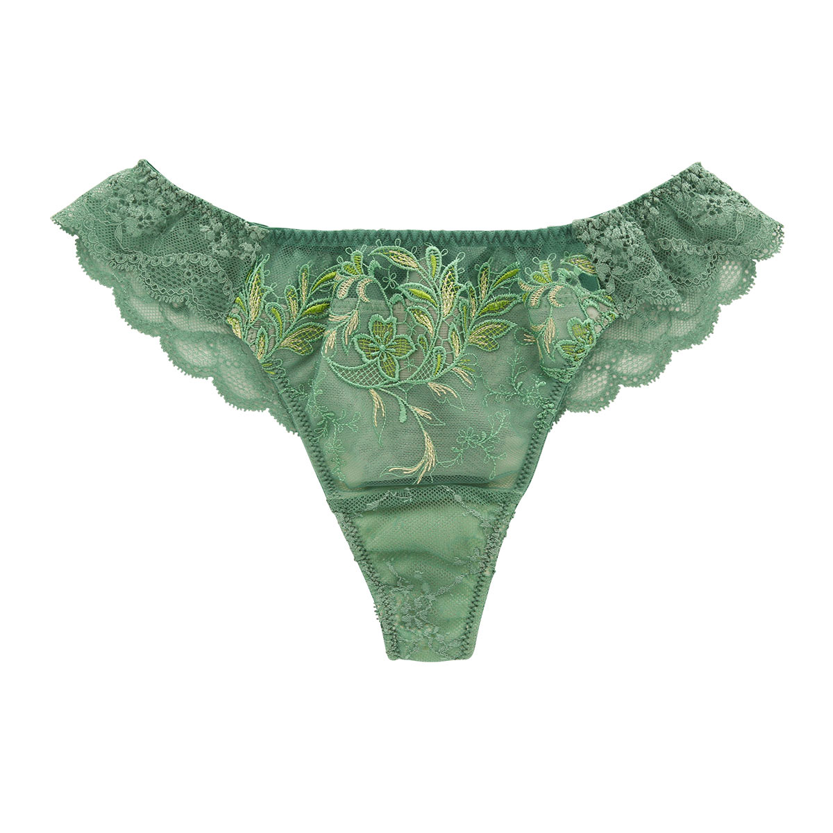 Champetre bouquet シャンペトルブーケ ショーツ Tバック バックレース M 単品 LA VIE A DEUX ラヴィアドゥ DOMESTIC UNDER(GR-グリーン-M)