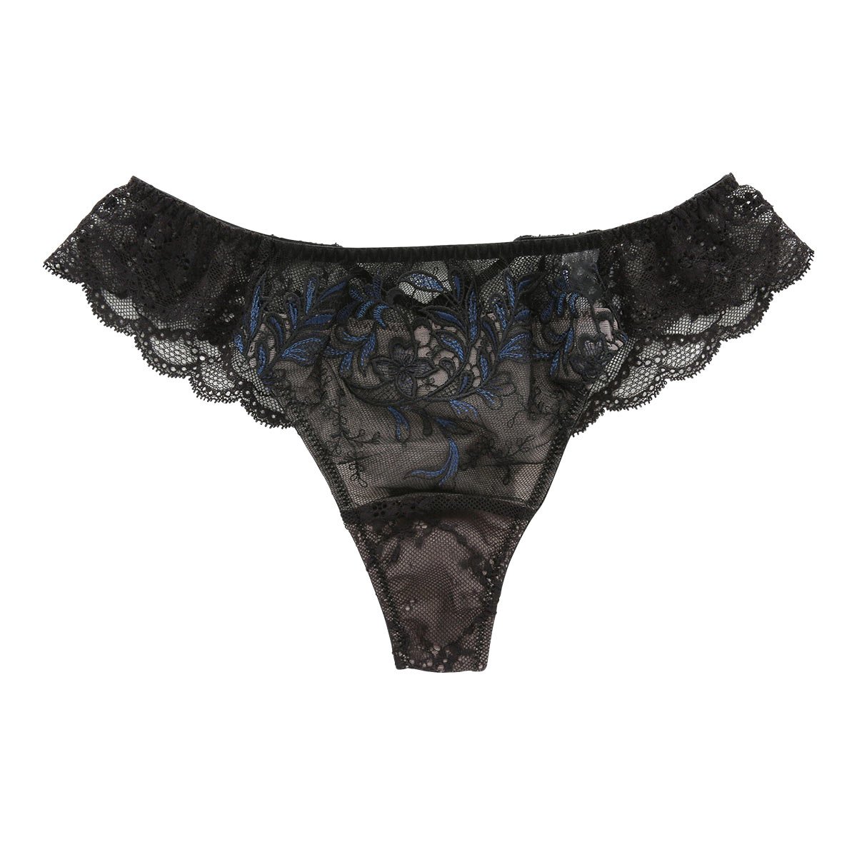 Champetre bouquet シャンペトルブーケ ショーツ Tバック バックレース M 単品 LA VIE A DEUX ラヴィアドゥ DOMESTIC UNDER(BK-ブラック-M)