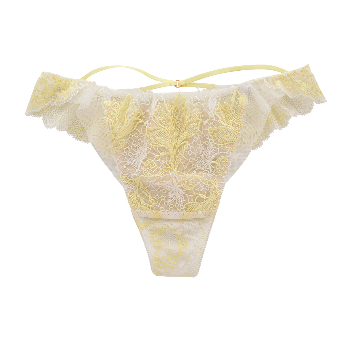 Arabesque アラベスク ショーツ Tバック バックレース M 単品 LA VIE A DEUX ラヴィアドゥ DOMESTIC UNDER(OW-オフホワイト-M)