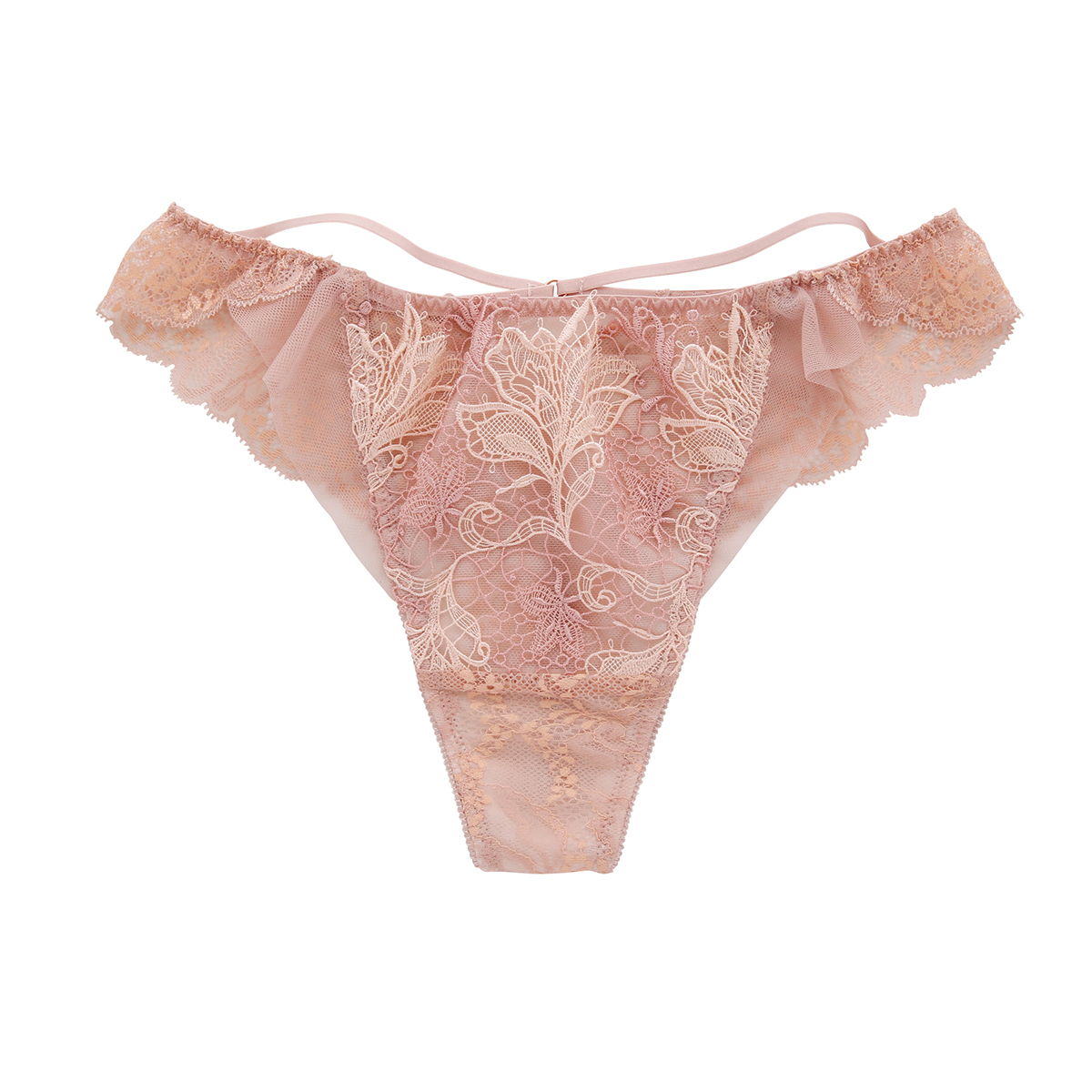 Arabesque アラベスク ショーツ Tバック バックレース M 単品 LA VIE A DEUX ラヴィアドゥ DOMESTIC UNDER(PB-ピンクベージュ-M)