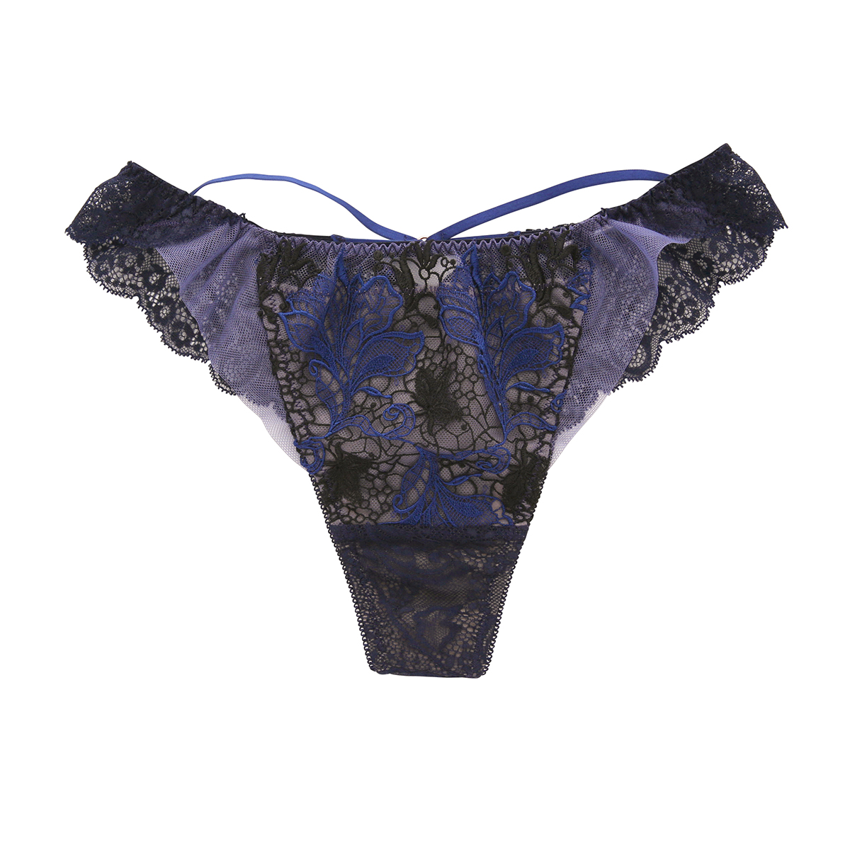 Arabesque アラベスク ショーツ Tバック バックレース M 単品 LA VIE A DEUX ラヴィアドゥ DOMESTIC UNDER(DNV-濃ネイビー-M)