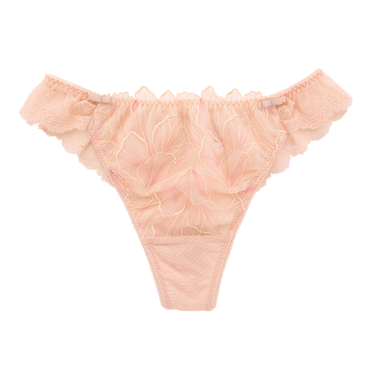 Bibiane ビビアーナ ショーツ Tバック バックレース ML 単品 LA VIE A DEUX ラヴィアドゥ  mignon(PE-ピーチ-M)