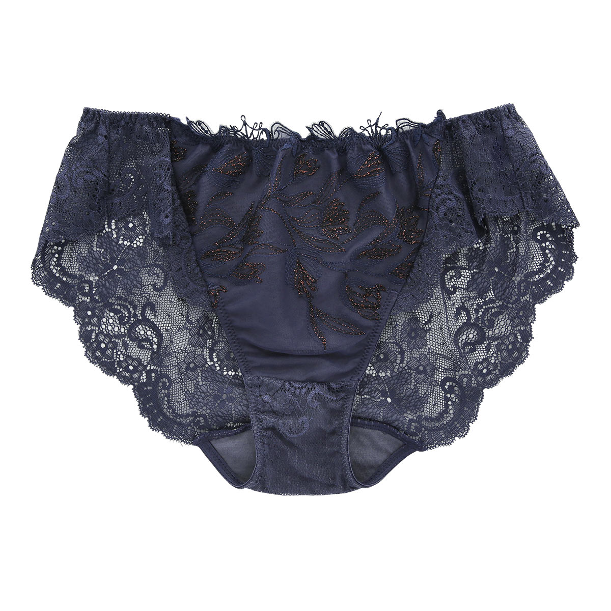 Shell & Tulip シェル＆チューリップ ショーツ スタンダード バックレース M L LL 単品 LA VIE A DEUX ラヴィアドゥ mignon(NV-ネイビー-M)