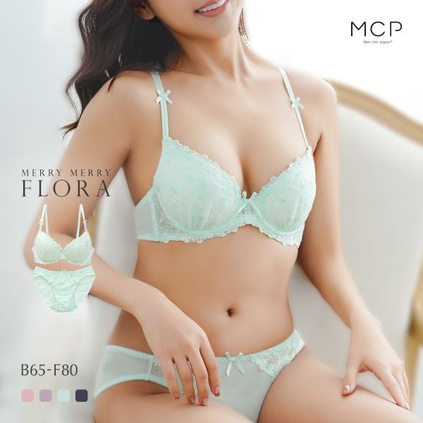 モンシェルピジョン Mon cher pigeon メリーメリーフローラ ブラジャー ショーツ セット BCDEF ブラセット 下着 レディース