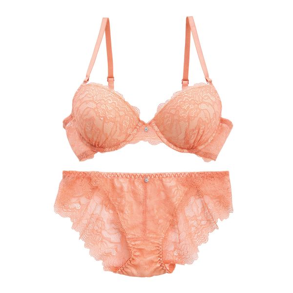モンシェルピジョン Mon cher pigeon ララシャンテフラワー ブラジャー ショーツ セット BCDEF 総レース バックレース