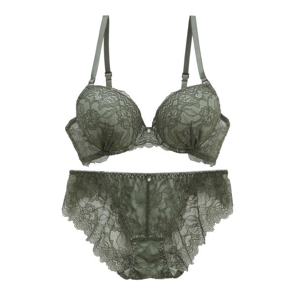 モンシェルピジョン Mon cher pigeon ララシャンテフラワー ブラジャー ショーツ セット BCDEF 総レース バックレース