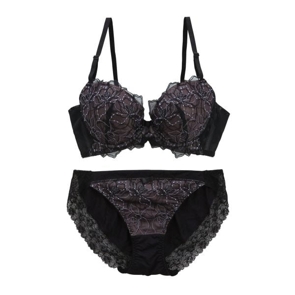 モンシェルピジョン Mon cher pigeon パイエット paillette 自然体の着け心地 ブラジャー ショーツ セット BCDE 脇高 脇肉