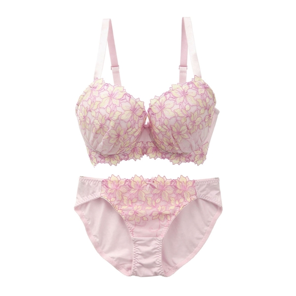 モンシェルピジョン Mon cher pigeon リリウムフローラ ブラジャー ショーツ セット GHI 大きいサイズ ブラセット 下着 レディース