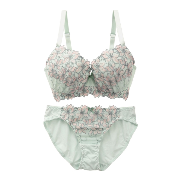 モンシェルピジョン Mon cher pigeon リリウムフローラ ブラジャー ショーツ セット GHI 大きいサイズ ブラセット 下着 レディース