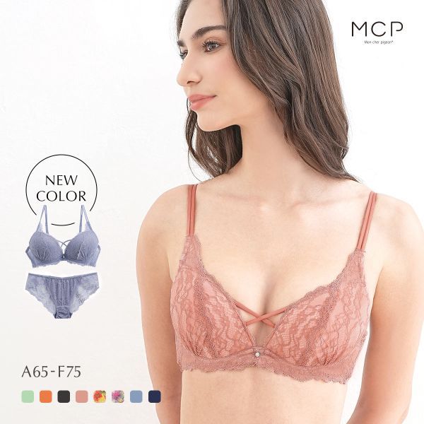 ブラジャー ショーツ セット モンシェルピジョン Mon cher pigeon トリエブーケ ABCDEF 総レース レースアップ 大きいサイズ