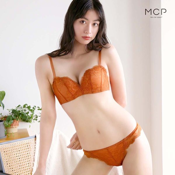 Mon cher pigeon モンシェルピジョン Glow Up Bra ブラジャー ショーツ セット ABCDE ソフトワイヤー モールドカップ 総レース