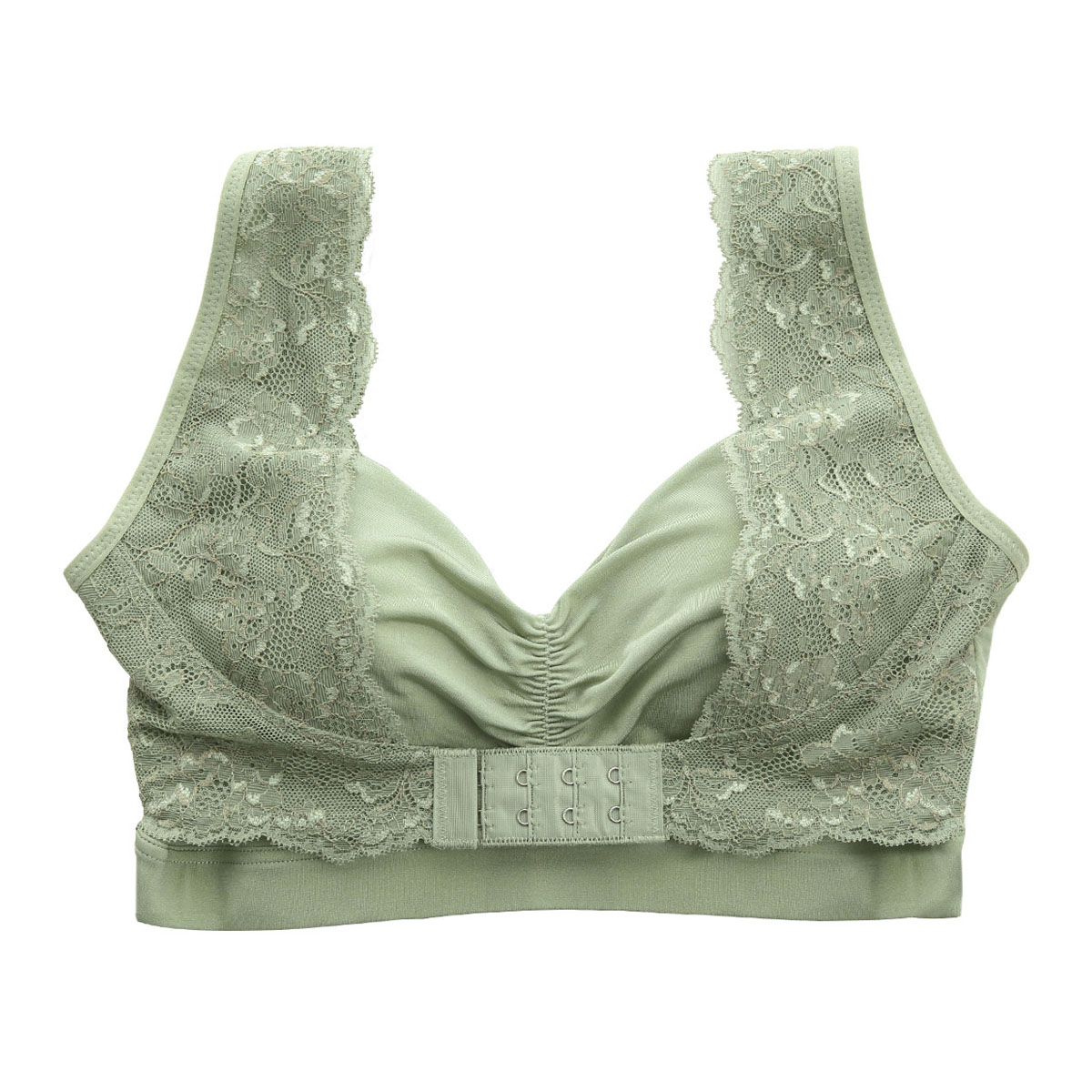 ナイトブラ ブラジャー ノンワイヤー 単品 モンシェルピジョン Mon cher pigeon インナールックナイトブラ INNER LOOK NIGHT BRA(OV-オリーブ-M)