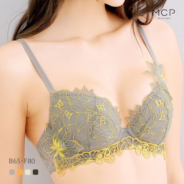 モンシェルピジョン Mon cher pigeon ティアム TIAM 02 ブラジャー BCDEF 大きいサイズ 単品 抜け感レース 総レース