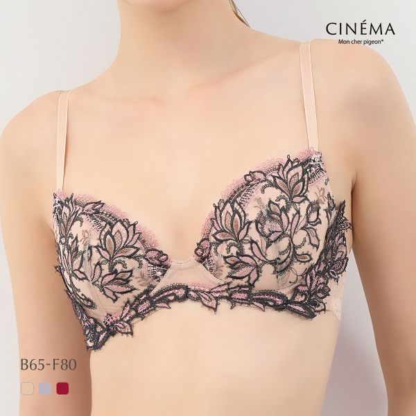 モンシェルピジョン Mon cher pigeon ティアム TIAM05 ブラジャー BCDEF 大きいサイズ 単品 花柄 上品 刺繍 レース
