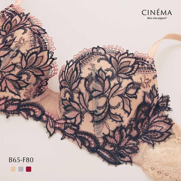 モンシェルピジョン Mon cher pigeon ティアム TIAM05 ブラジャー BCDEF 大きいサイズ 単品 花柄 上品 刺繍 レース