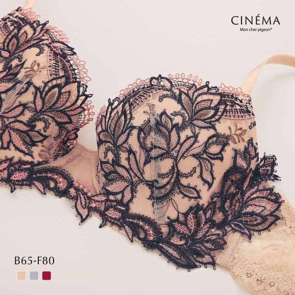 モンシェルピジョン Mon cher pigeon ティアム TIAM05 ブラジャー BCDEF 大きいサイズ 単品 花柄 上品 刺繍 レース