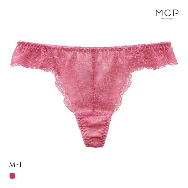 Mon cher pigeon モンシェルピジョン Glow Up Bra ショーツ Tバック タンガ バックレース 総レース M L 単品