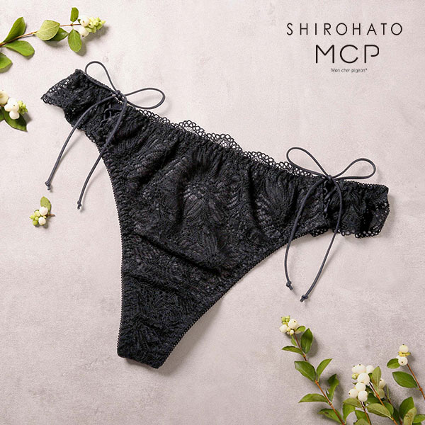モンシェルピジョン Mon cher pigeon リュバン ショーツ Tバック タンガ パンツ 総レース M L 単品