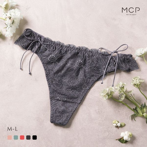 モンシェルピジョン Mon cher pigeon リュバン ショーツ Tバック タンガ パンツ 総レース M L 単品