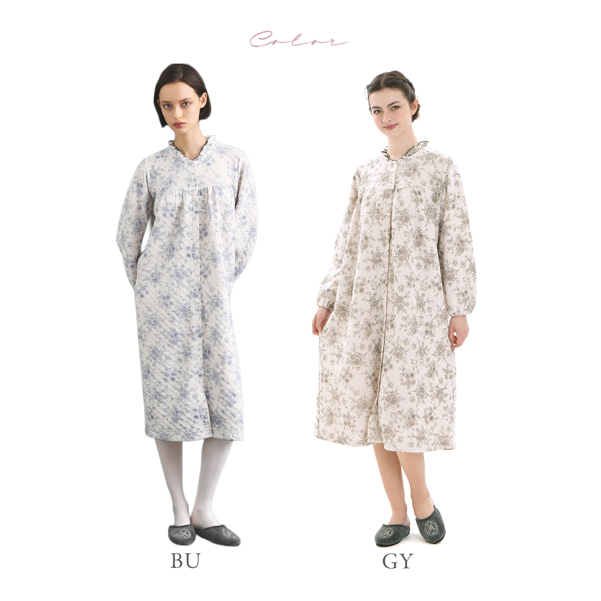 ナルエー パジャマ 裏綿接結(綿入り)トワルドラパンワンピース ルーム