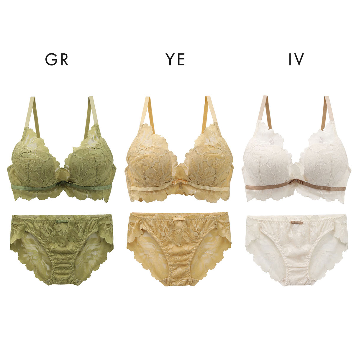 再入荷❤️スイートシャルマンレース❤️全2色❤️上下セット❤️バックレース❤️ ANGEL R/エンジェルアール】フラワーレース/ デコルテビジュー