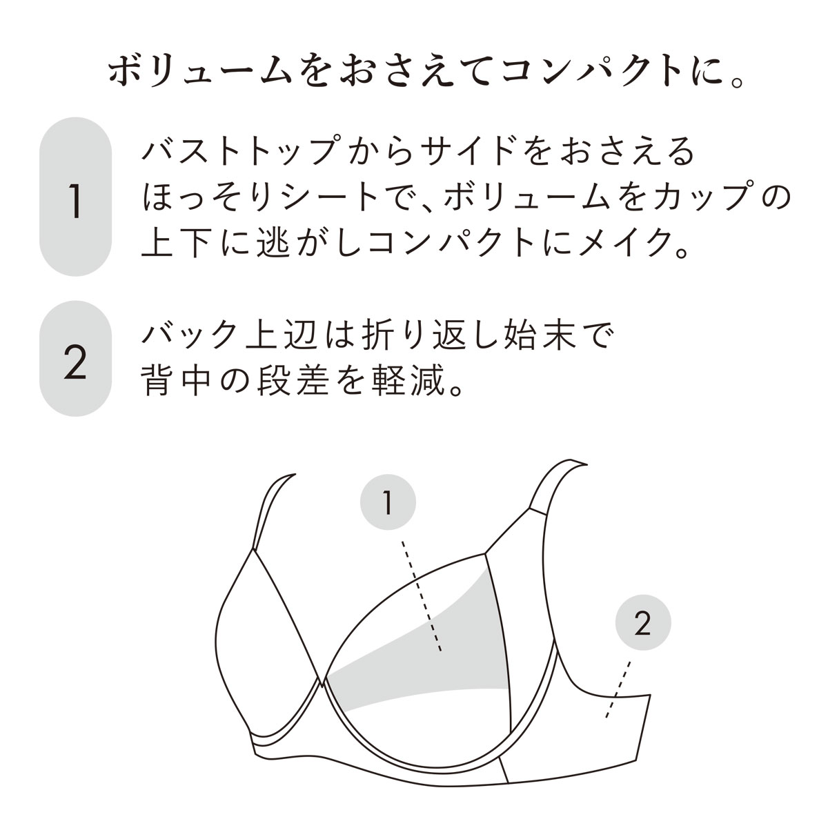 おくさと プロフ見て下さい ワコール Wacoal 小さく見せるブラ BRB453 3/4カップ ブラジャー