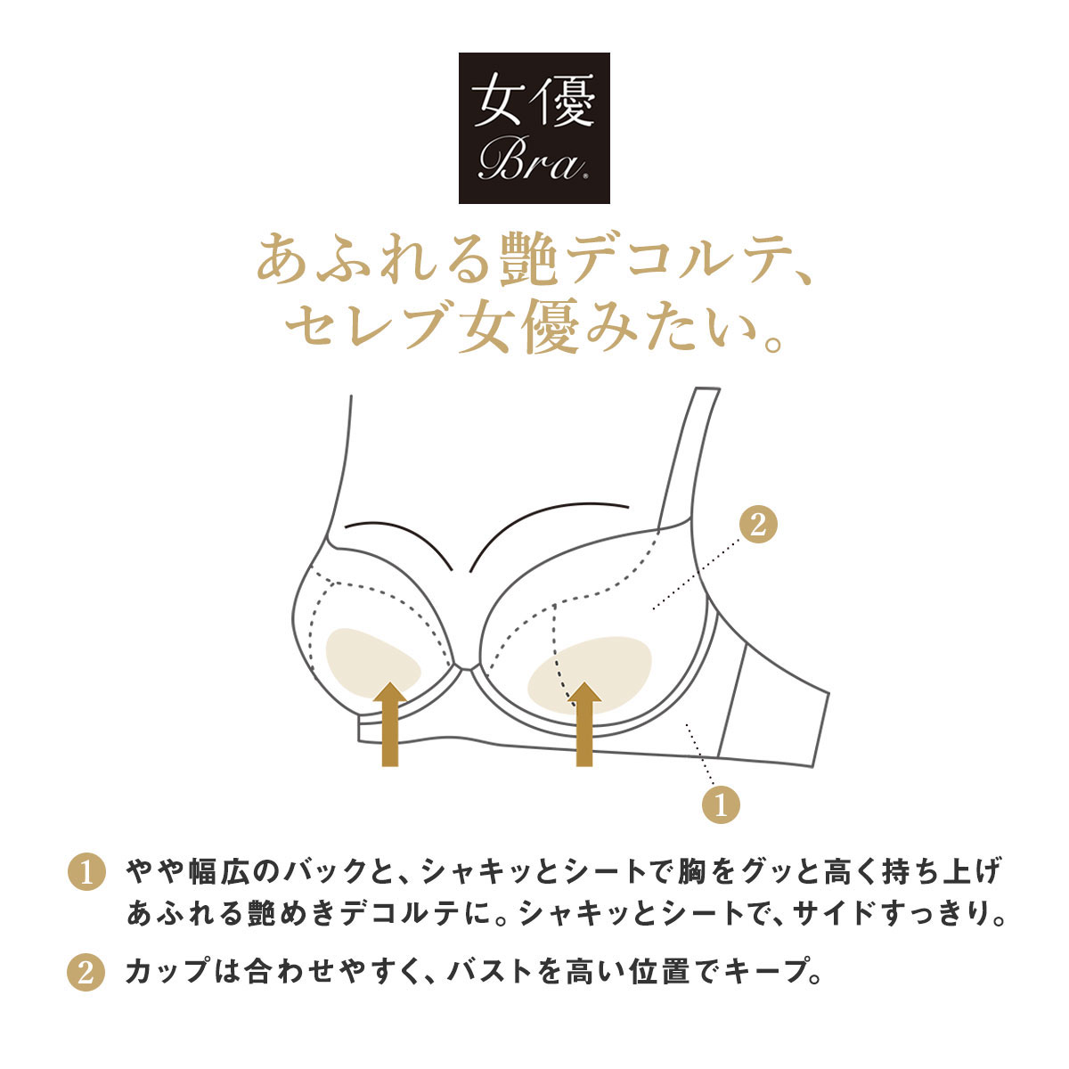 ワコール サルート 70グループ 70G 女優Bra ブラジャー GHI
