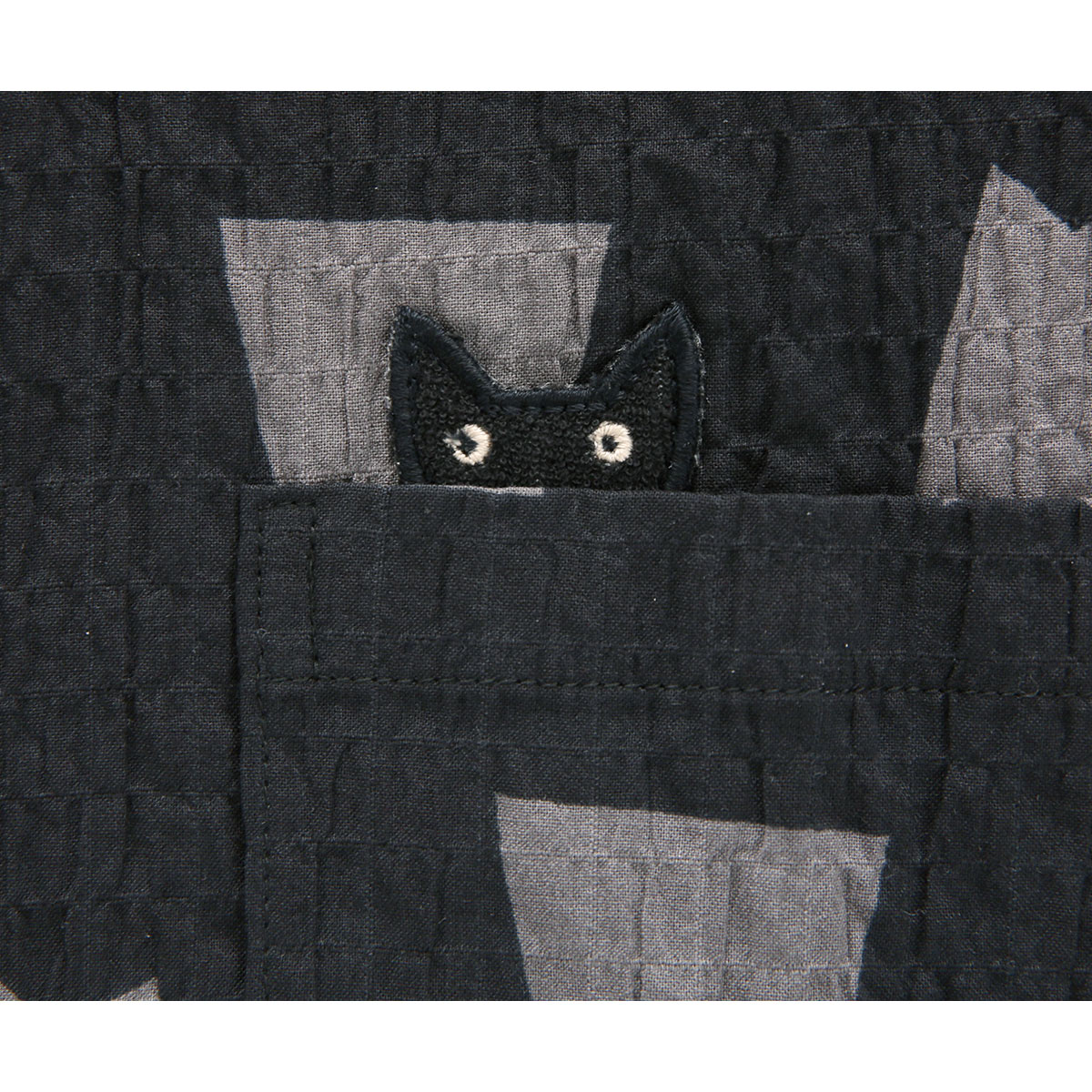 美品　Atsuko Matano　　ルームウェア　ワンピース　パジャマ　黒猫 ワコール Wacoal マタノアツコ ATSUKO MATANO ネコシルエット