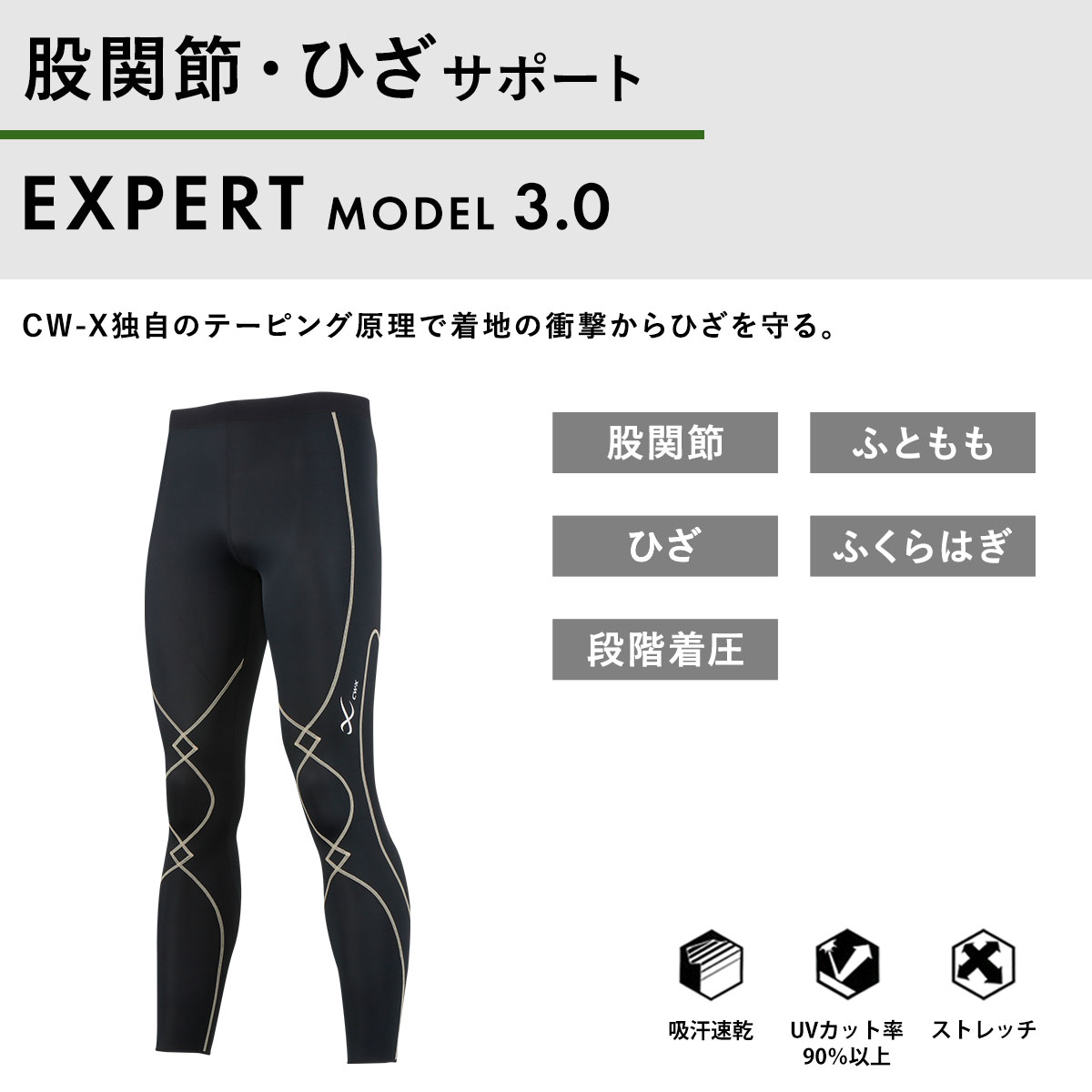 新品 ワコール CW-X エキスパートモデル3.0 ロングタイツ HXO-499 CW-X ワコール スポーツタイツ メンズ エキスパートモデル3.0