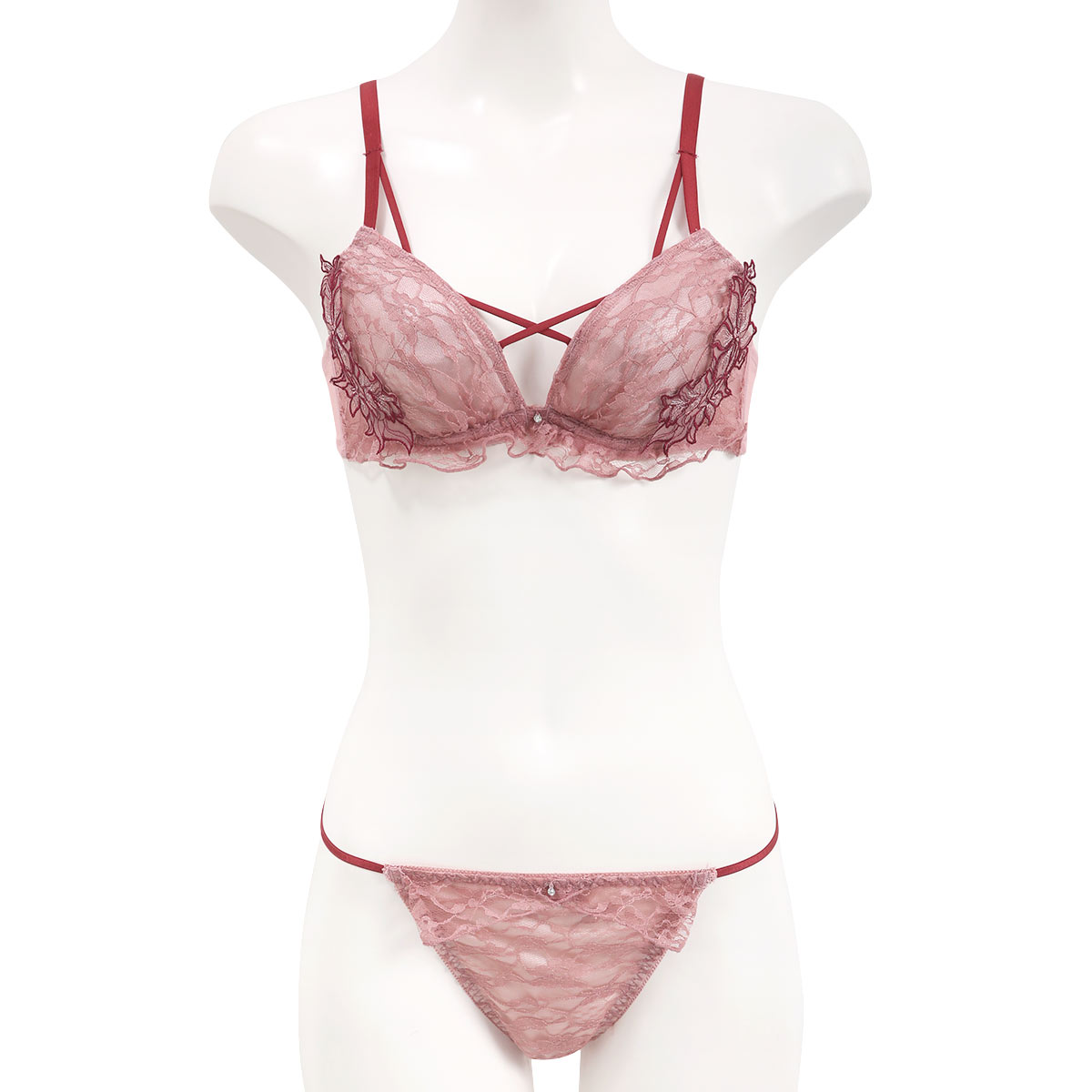 ココランジェ レーシーフラワーコード ブラジャー ショーツ