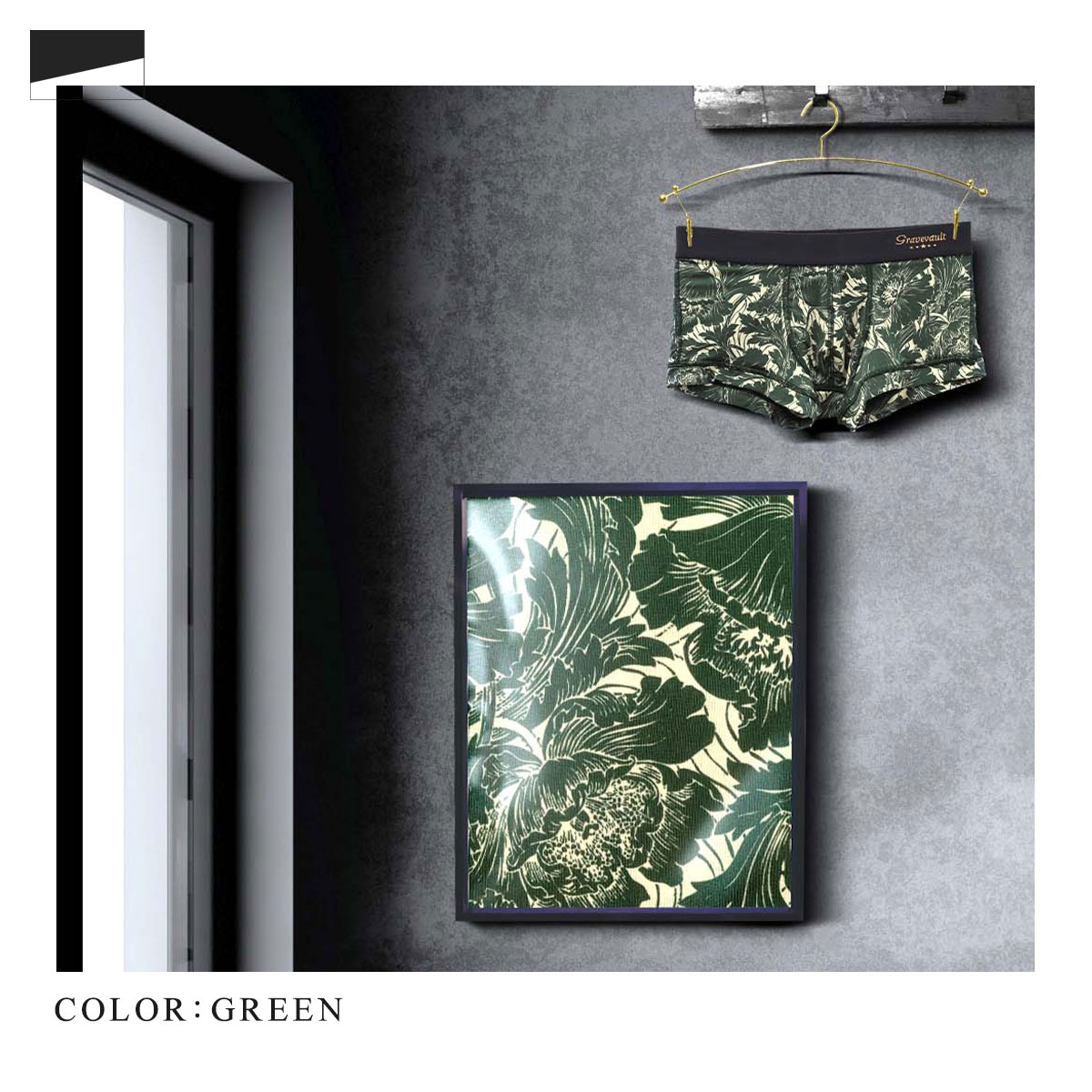 Gravevault×SHIROHATO 別注 限定カラー FLOWER ボクサーパンツ サブ9