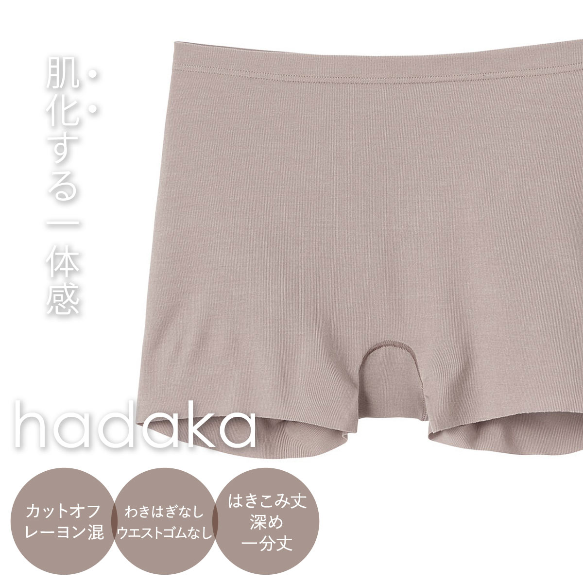 グンゼ GUNZE hadaka ショーツ はきこみ丈深め 1分丈 ハイ