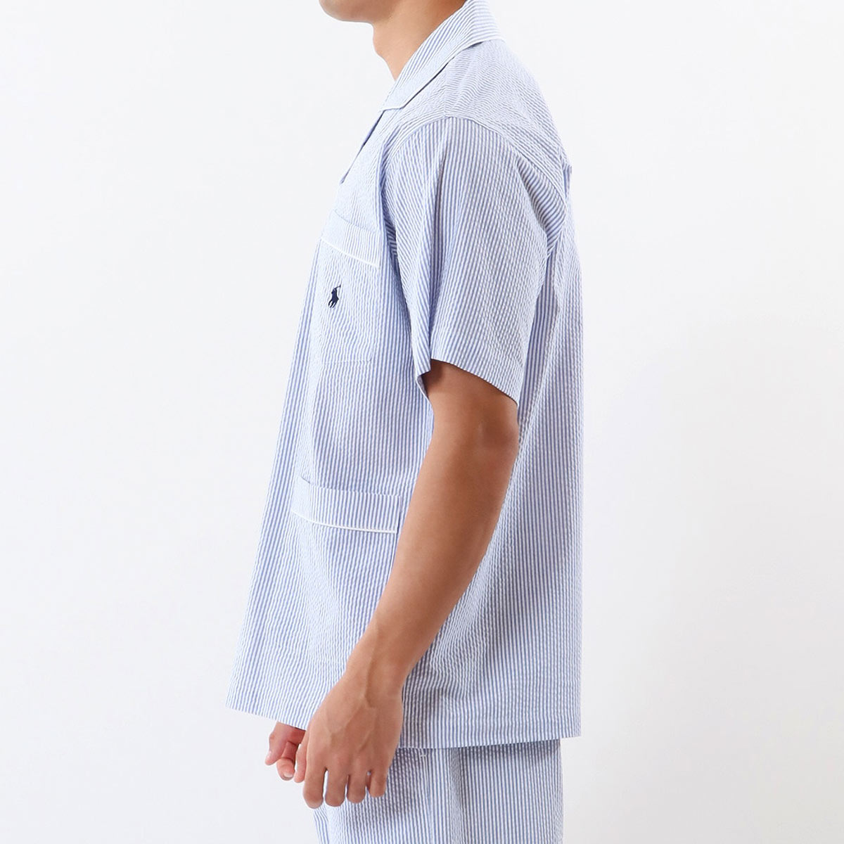 Ralph Lauren シアサッカーギンガムチェック パジャマセット M ポロ ラルフ ローレン Seersucker Pajama シアサッカー 半袖