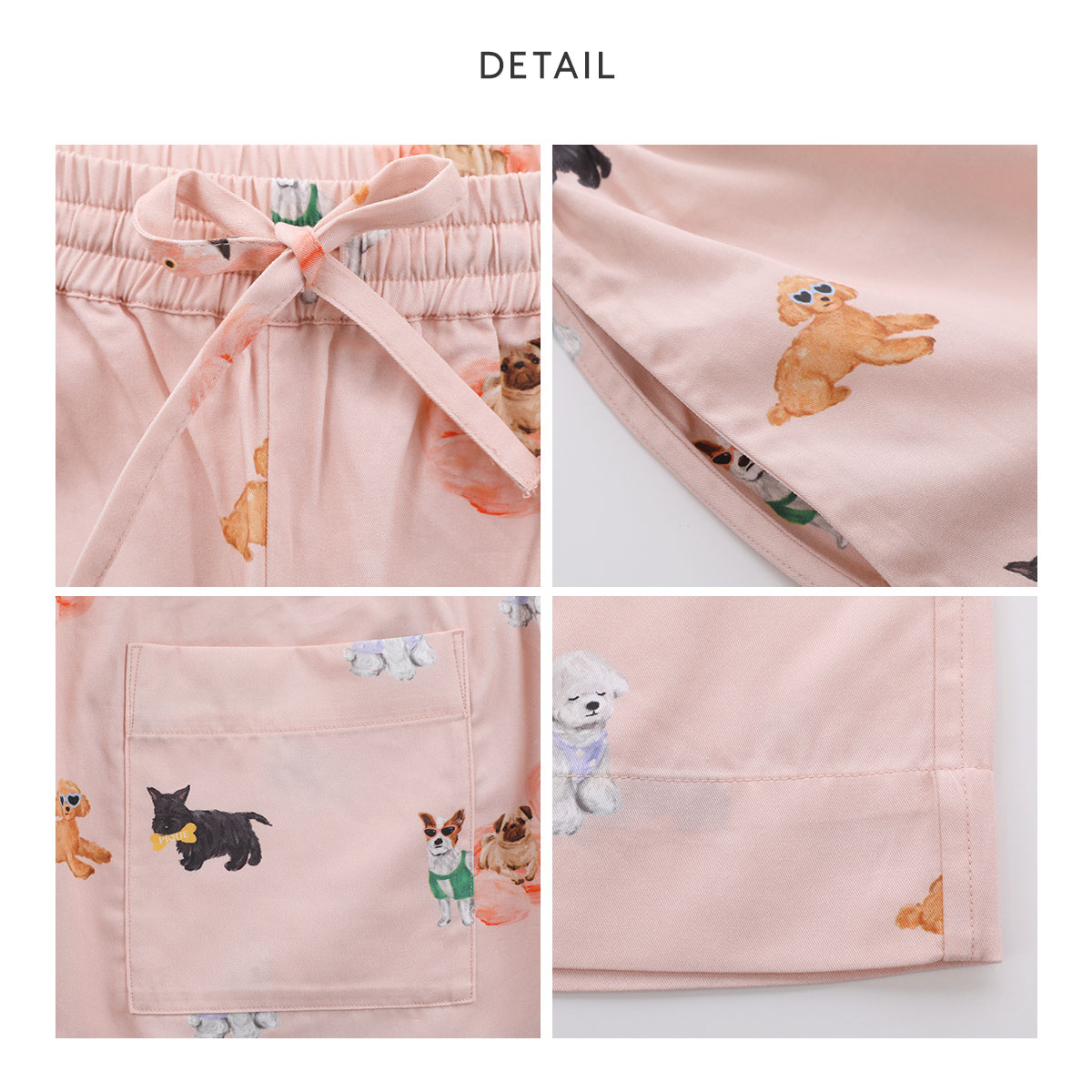 ジェラートピケ　ダッフィー　ルームウェア　パンツのみバラ売り可能 ジェラートピケ ユニセックス SUMMER DOG総柄ハーフパンツ