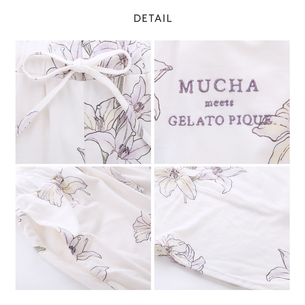 【新品未使用】3点セット／gelatopiqueジェラートピケ ミュシャ 椿姫 ジェラート ピケ×ミュシャのルームウェア再び、「椿姫」モチーフ