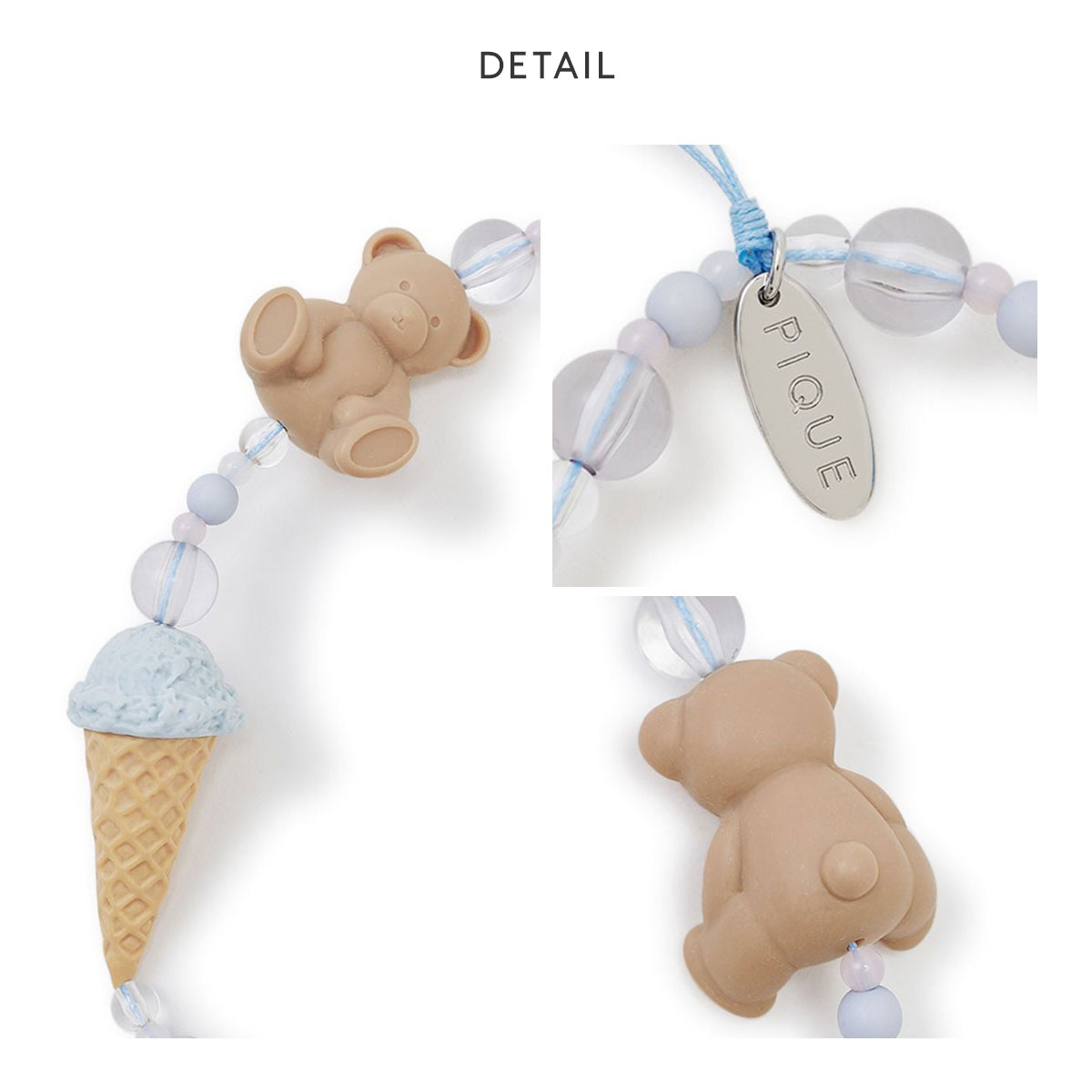 gelato pique❤新品未使用❤️完売品❤くま柄 3点セット シングル ジェラートピケ ベア&アイス ストラップ ジェラピケ gelato
